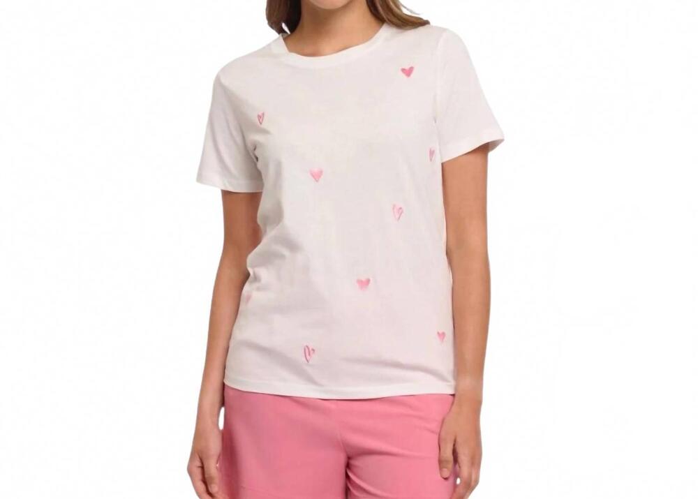 NEW RINO & PELLE drea t-shirt in snow white cotton candy